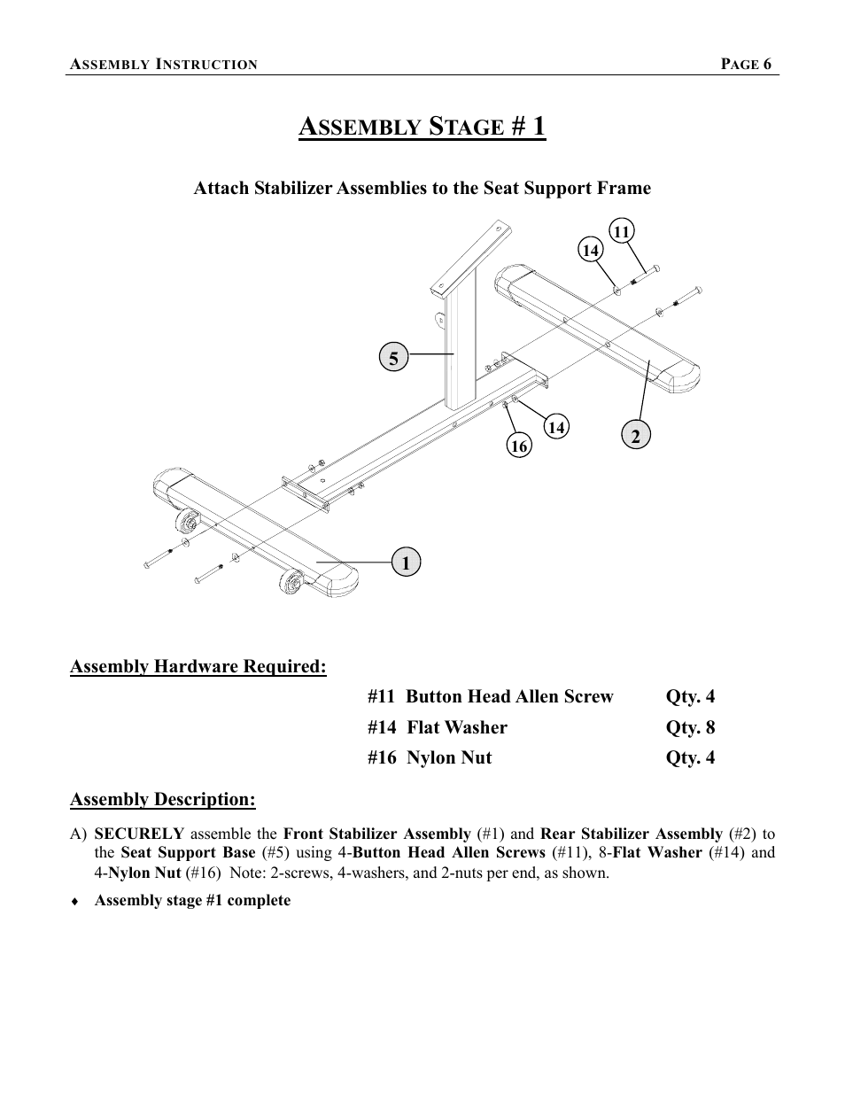 Ssembly, Tage | AB Soft Rotary Abdominal Back LS 526 User Manual | Page 7 / 16