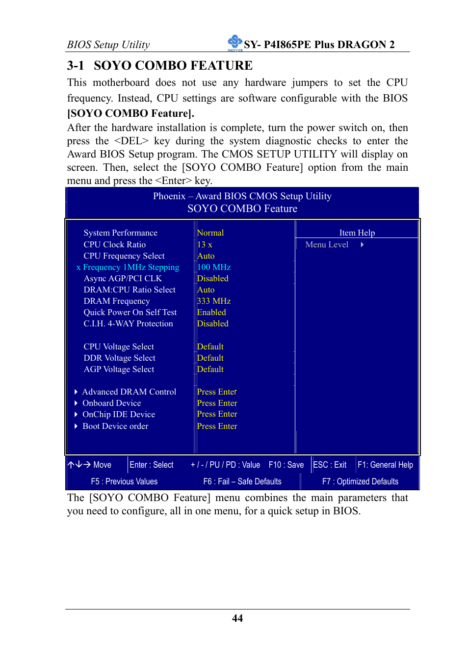 1 soyo combo feature | AB Soft ATX 12V User Manual | Page 49 / 97