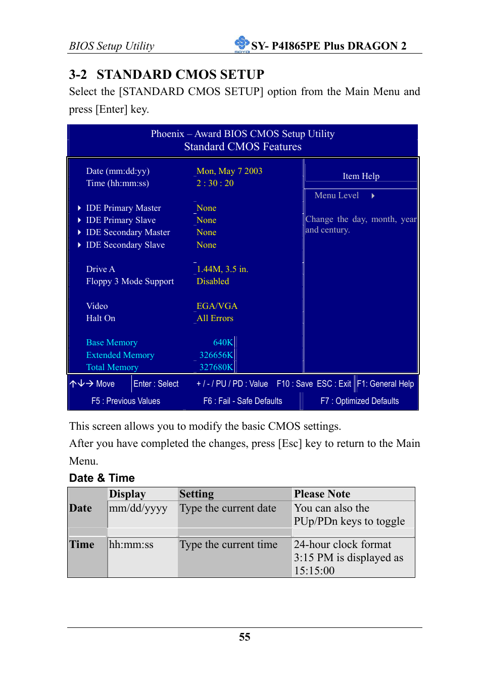 2 standard cmos setup | AB Soft ATX 12V User Manual | Page 60 / 97