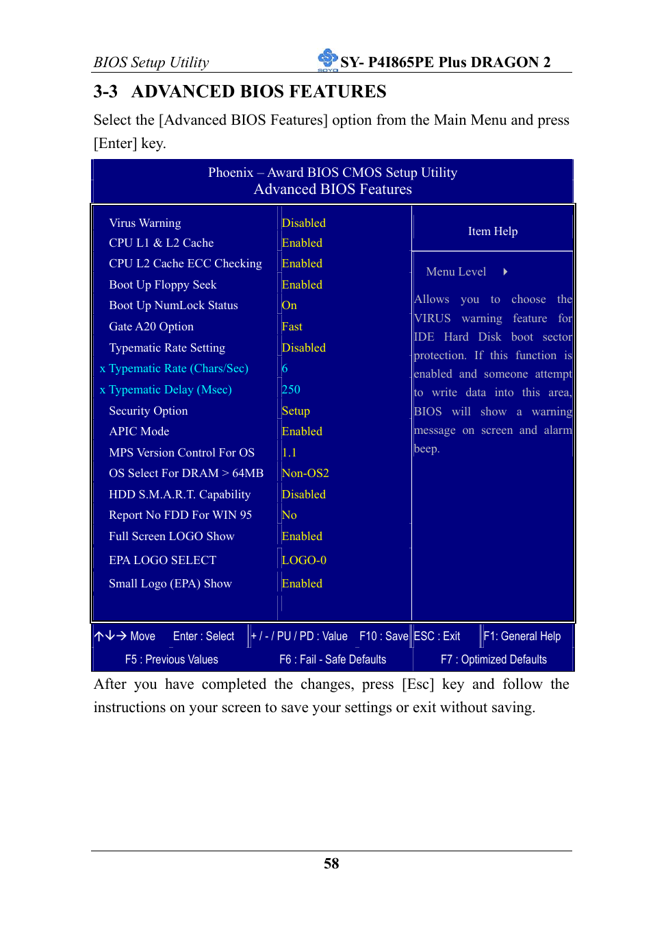 3 advanced bios features | AB Soft ATX 12V User Manual | Page 63 / 97