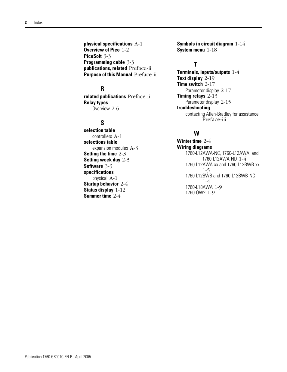 AB Soft PicoTM Controller 1760 User Manual | Page 64 / 66