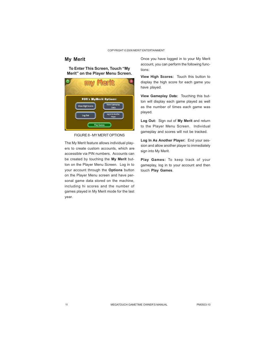 My merit | AB Soft Megatouch Gametime PM0503-10 User Manual | Page 14 / 36