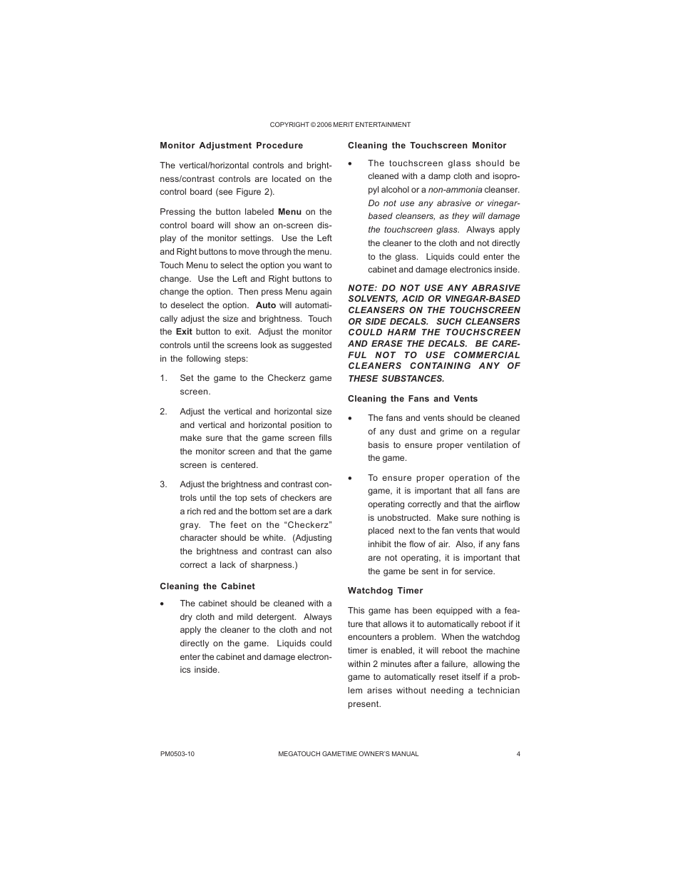 AB Soft Megatouch Gametime PM0503-10 User Manual | Page 7 / 36