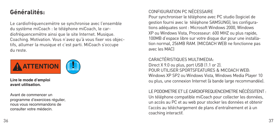 Achtung, Attention | Adidas Heart Rate Monitor User Manual | Page 19 / 85