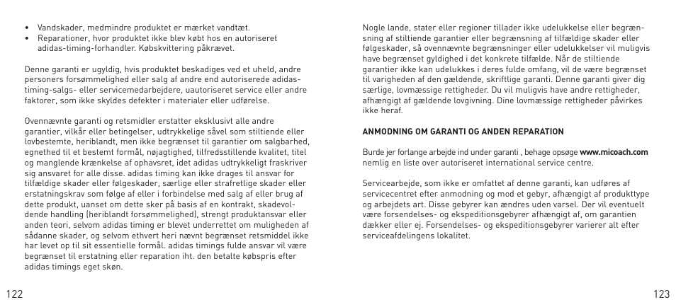 Adidas Heart Rate Monitor User Manual | Page 62 / 85