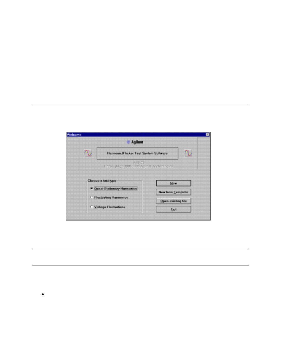 Setting up the test, Select a test type, 3 setting up the test | Create a template | Agilent Technologies EN 61000-3-2 User Manual | Page 17 / 106