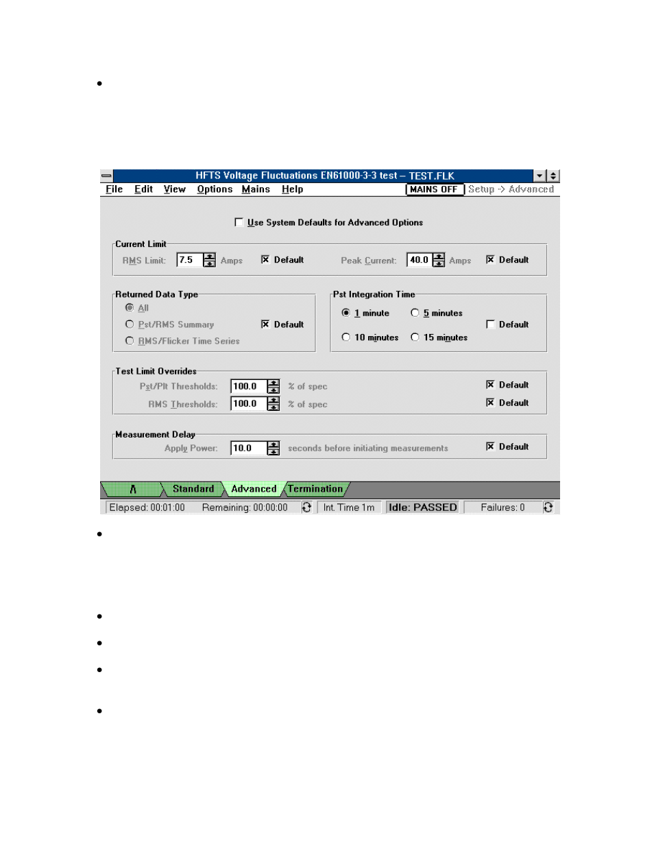 Test termination options | Agilent Technologies EN 61000-3-2 User Manual | Page 25 / 106