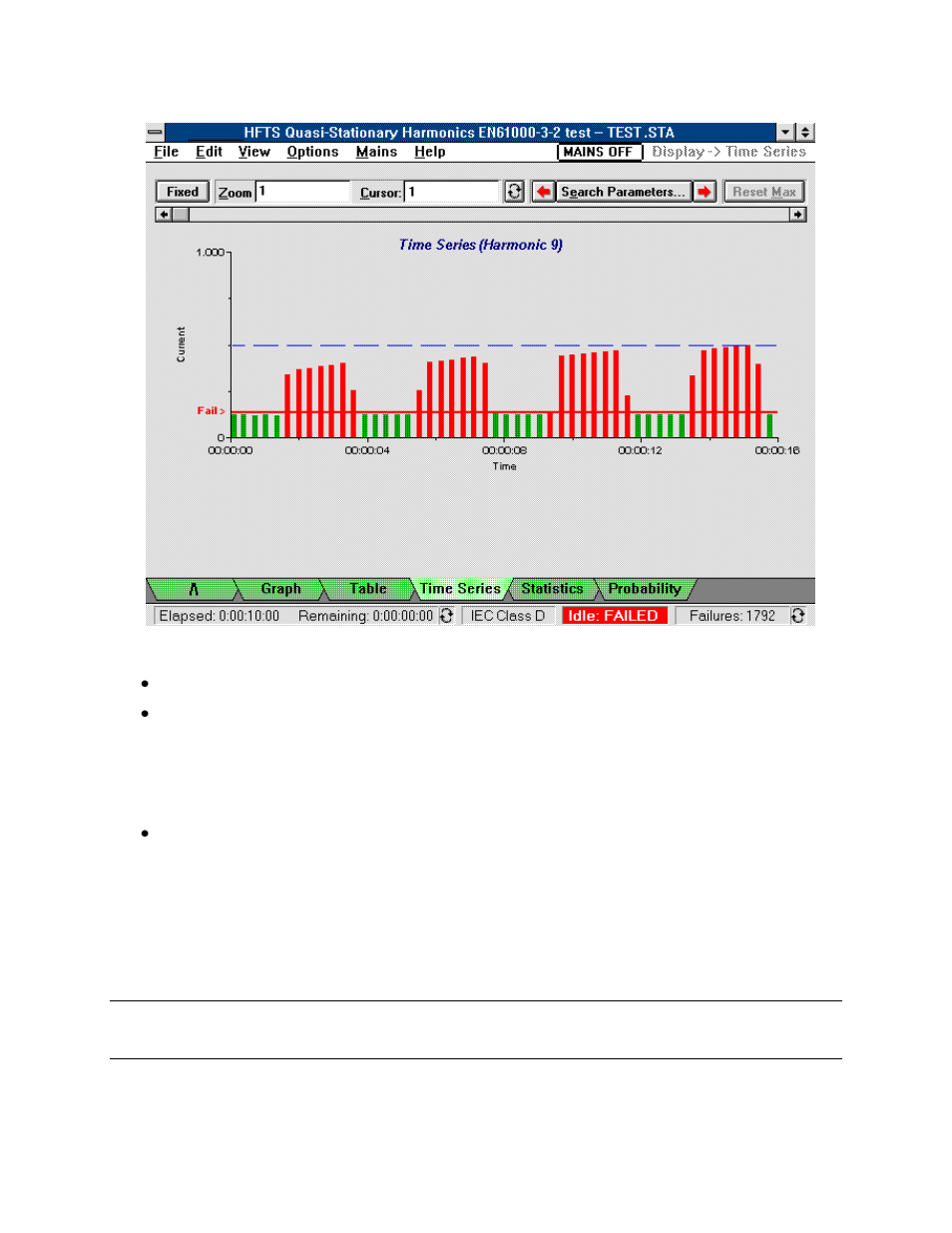 Time-series display | Agilent Technologies EN 61000-3-2 User Manual | Page 43 / 106