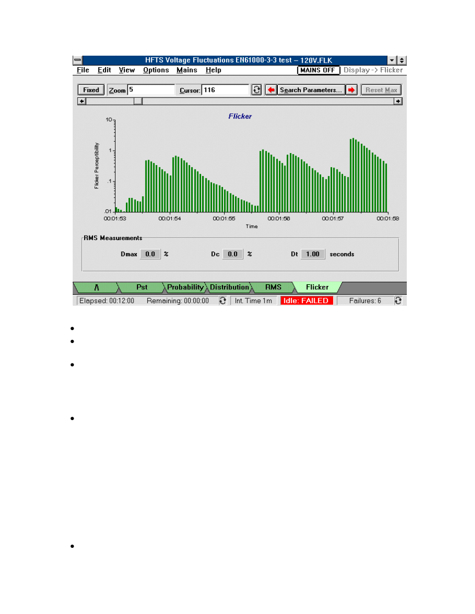 Flicker display | Agilent Technologies EN 61000-3-2 User Manual | Page 55 / 106