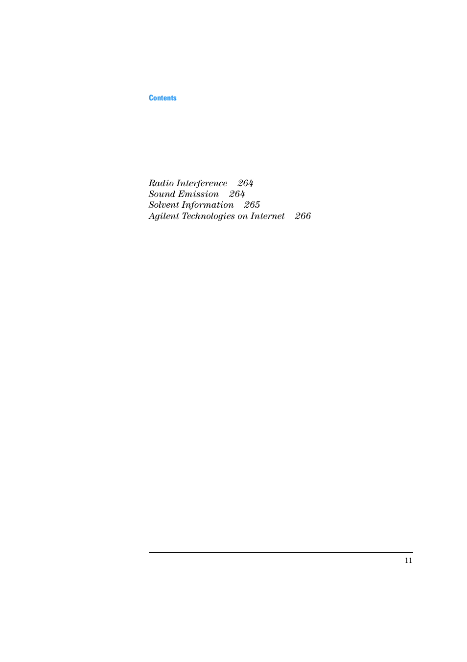 Agilent Technologies Quaternary Pump 1100 Series User Manual | Page 11 / 272