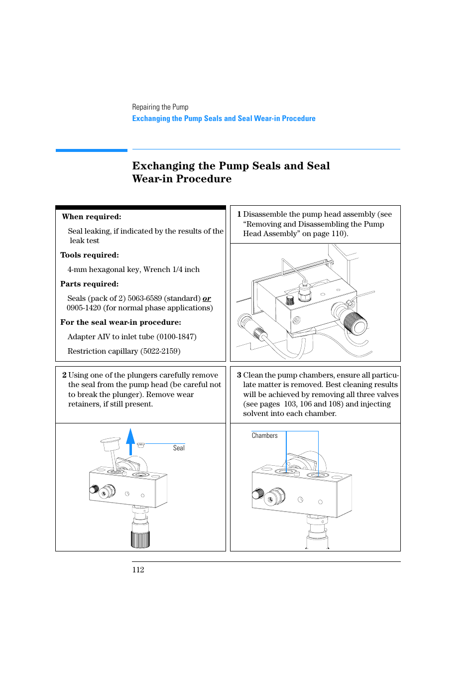 Agilent Technologies Quaternary Pump 1100 Series User Manual | Page 112 / 272