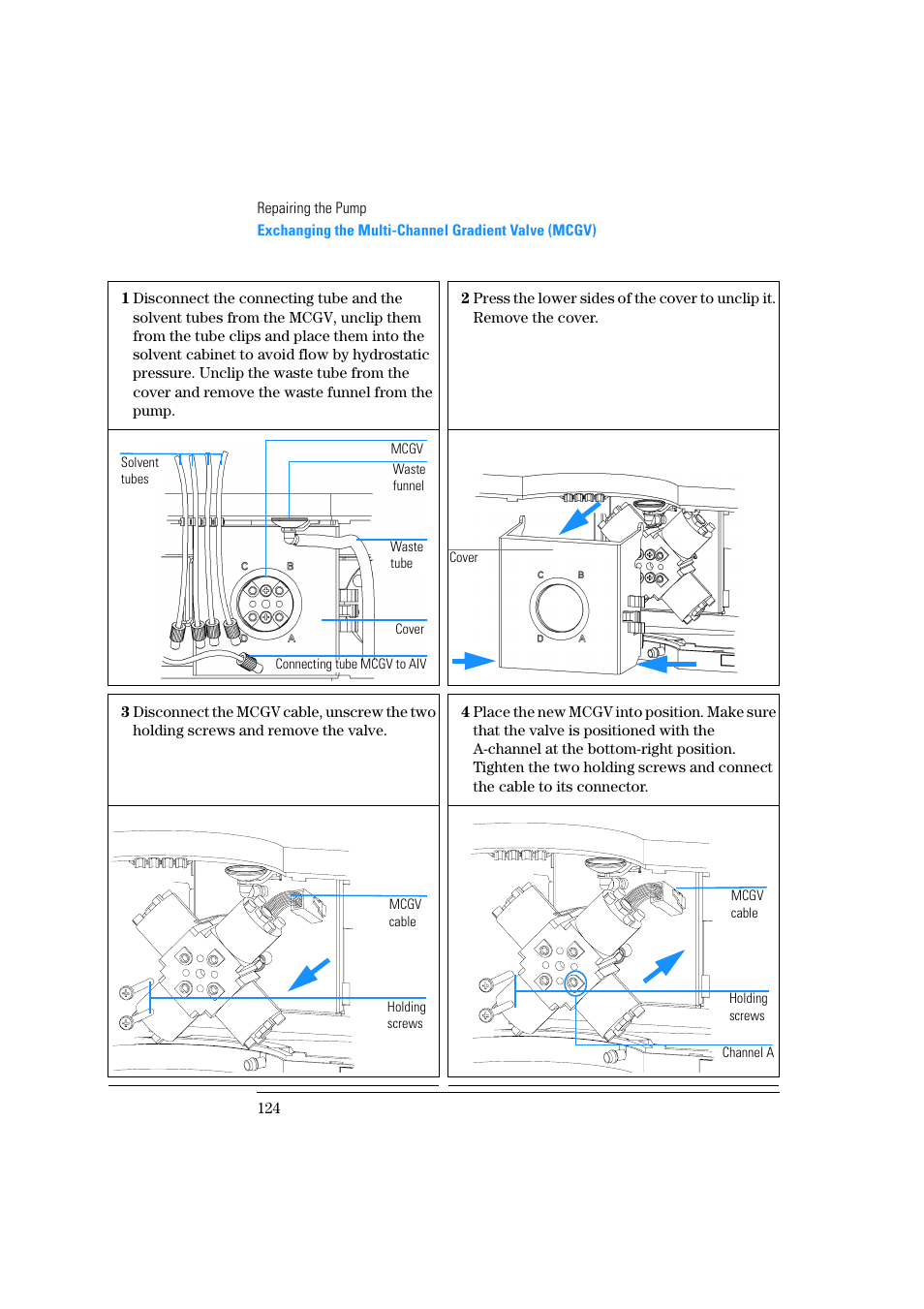 Agilent Technologies Quaternary Pump 1100 Series User Manual | Page 124 / 272