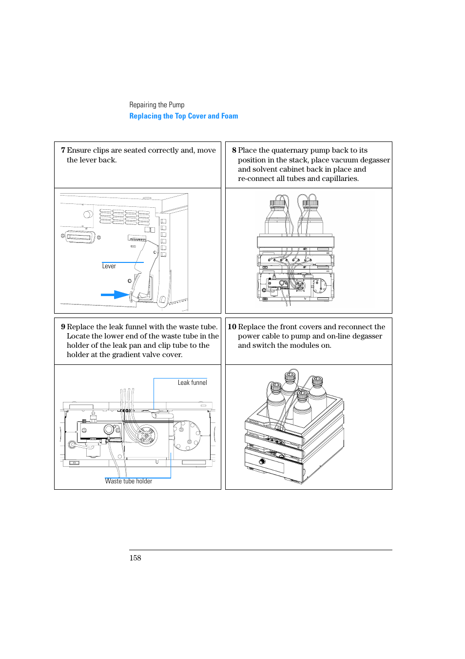 Agilent Technologies Quaternary Pump 1100 Series User Manual | Page 158 / 272