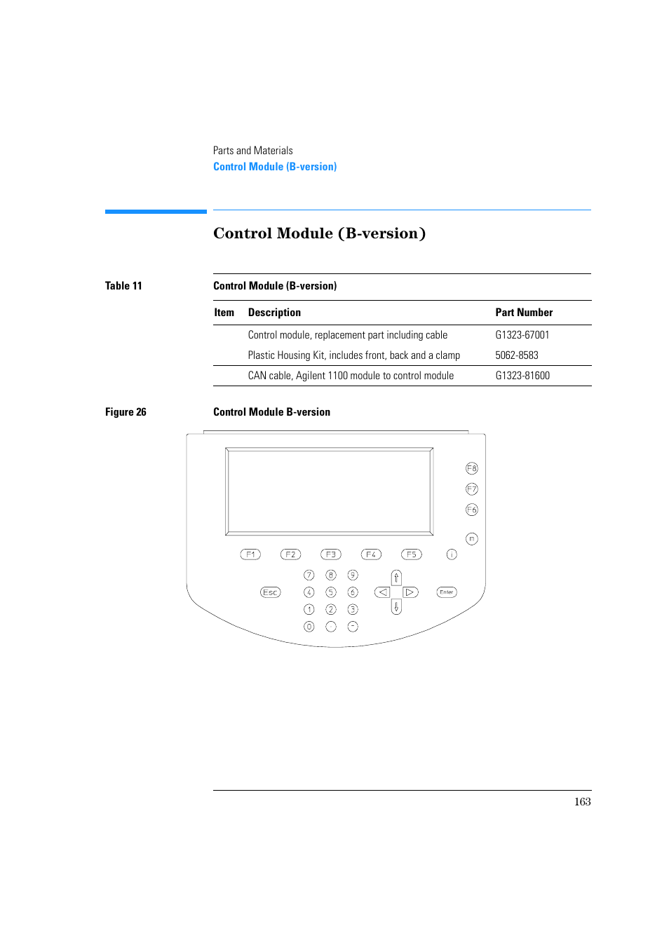 Control module (b-version) | Agilent Technologies Quaternary Pump 1100 Series User Manual | Page 163 / 272