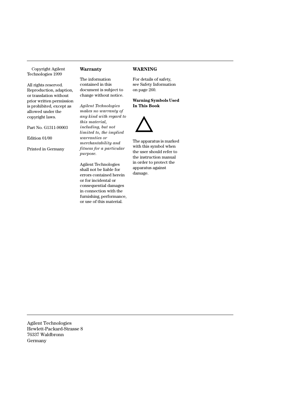 Agilent Technologies Quaternary Pump 1100 Series User Manual | Page 2 / 272