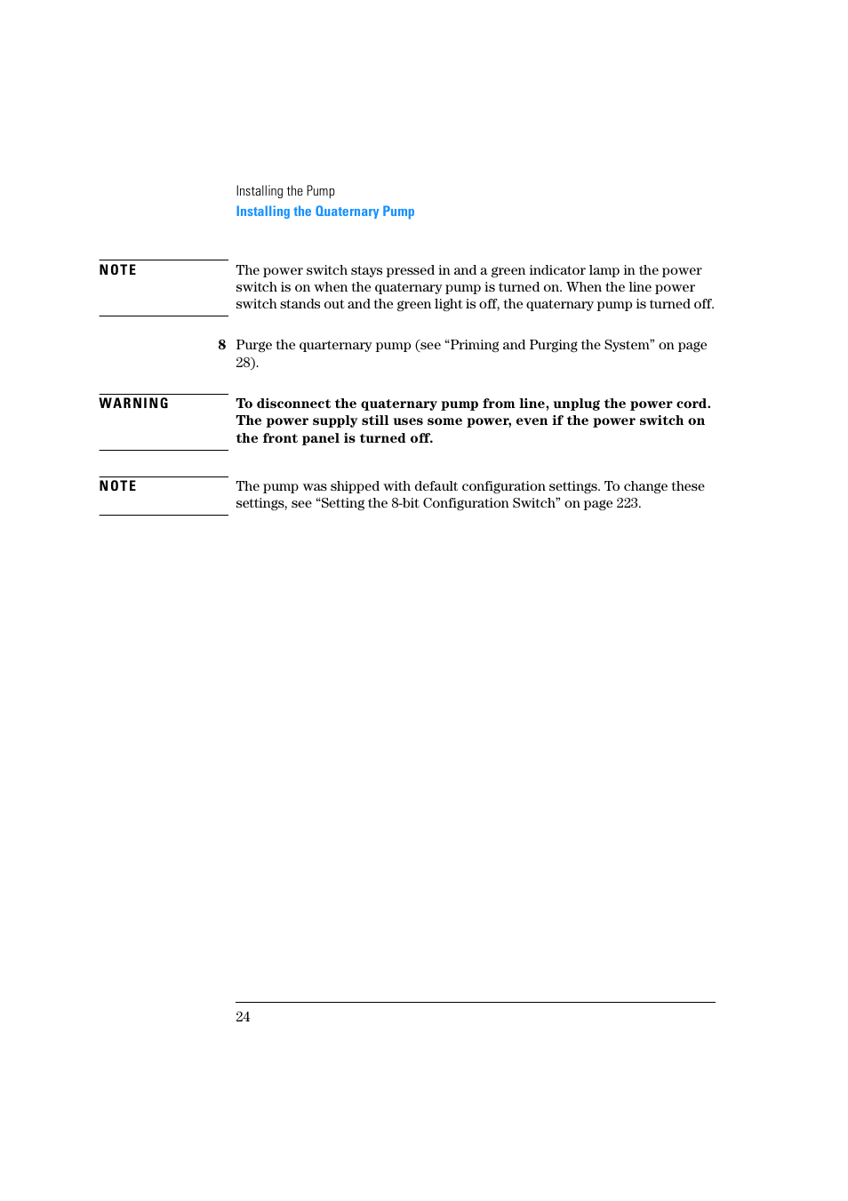 Agilent Technologies Quaternary Pump 1100 Series User Manual | Page 24 / 272