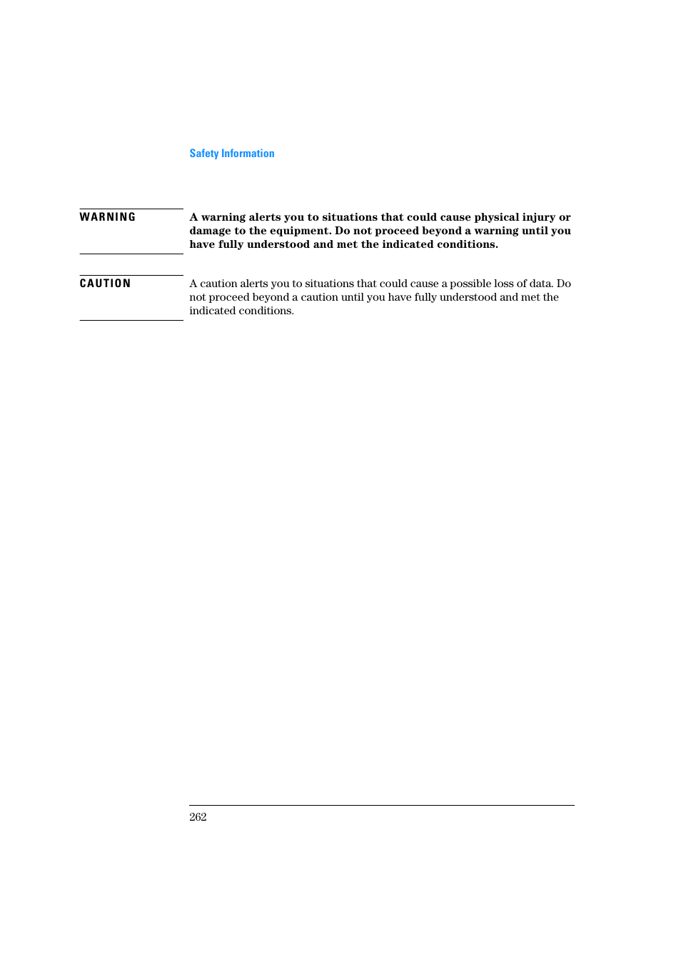 Agilent Technologies Quaternary Pump 1100 Series User Manual | Page 262 / 272