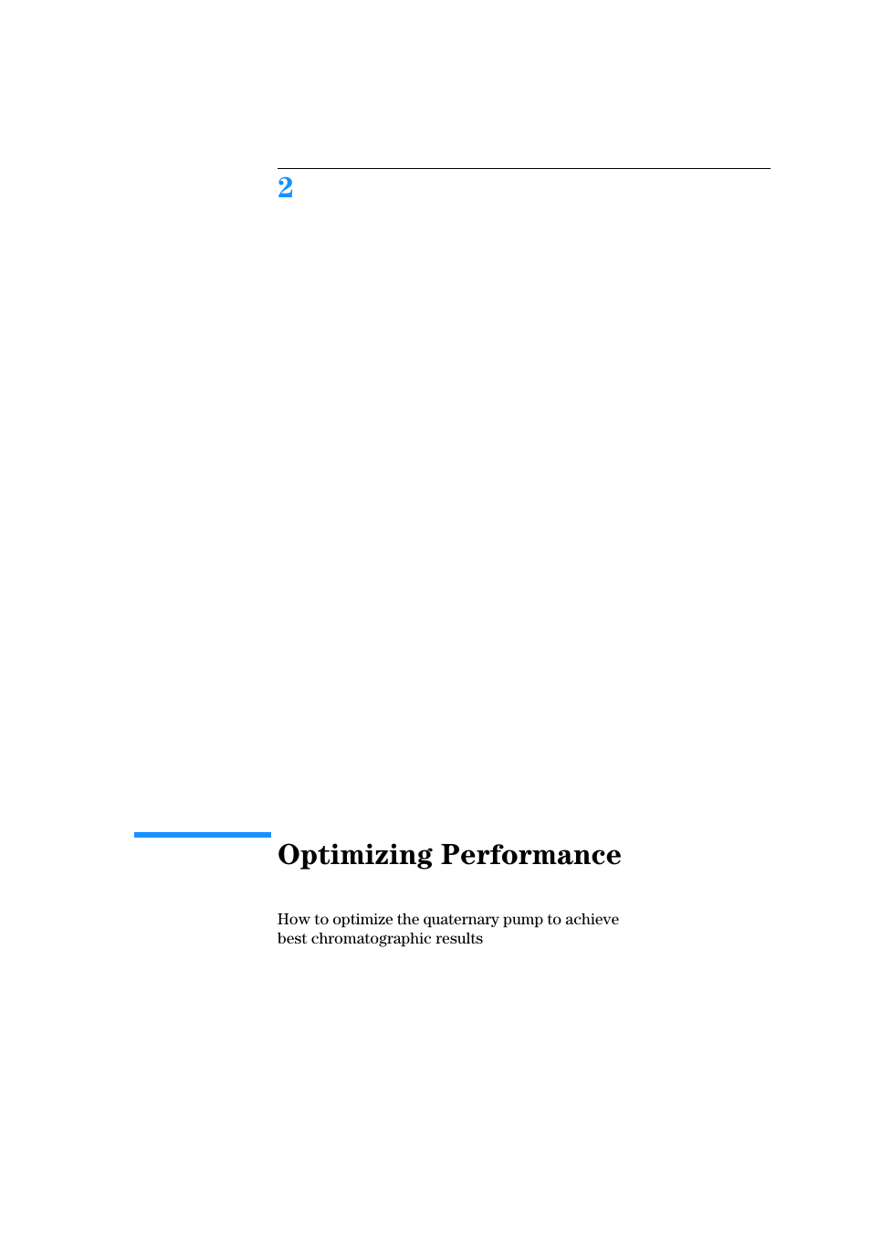 Optimizing performance, 2 optimizing performance, 2optimizing performance | Agilent Technologies Quaternary Pump 1100 Series User Manual | Page 31 / 272