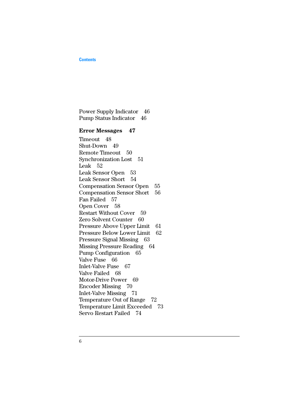 Agilent Technologies Quaternary Pump 1100 Series User Manual | Page 6 / 272