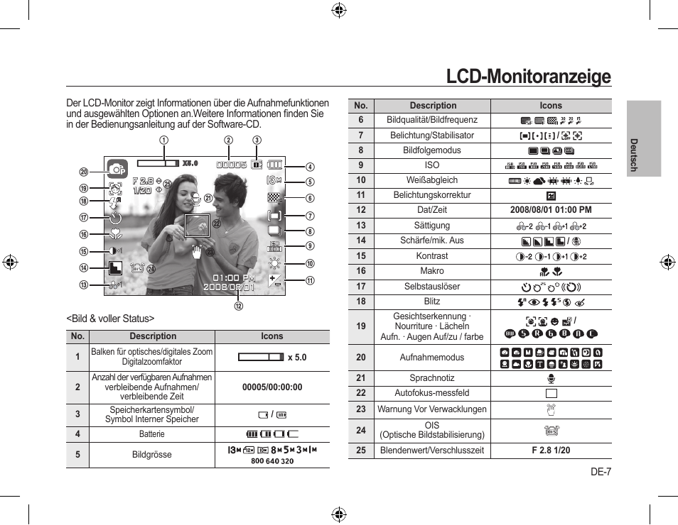 Lcd-monitoranzeige | Samsung L310W User Manual | Page 22 / 130