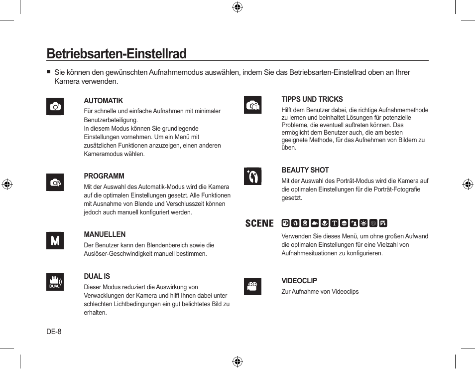 Betriebsarten-einstellrad | Samsung L310W User Manual | Page 23 / 130