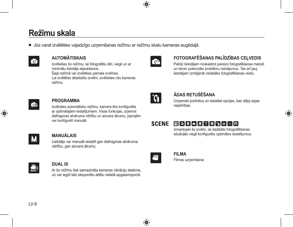 Režīmu skala | Samsung L310W User Manual | Page 93 / 130