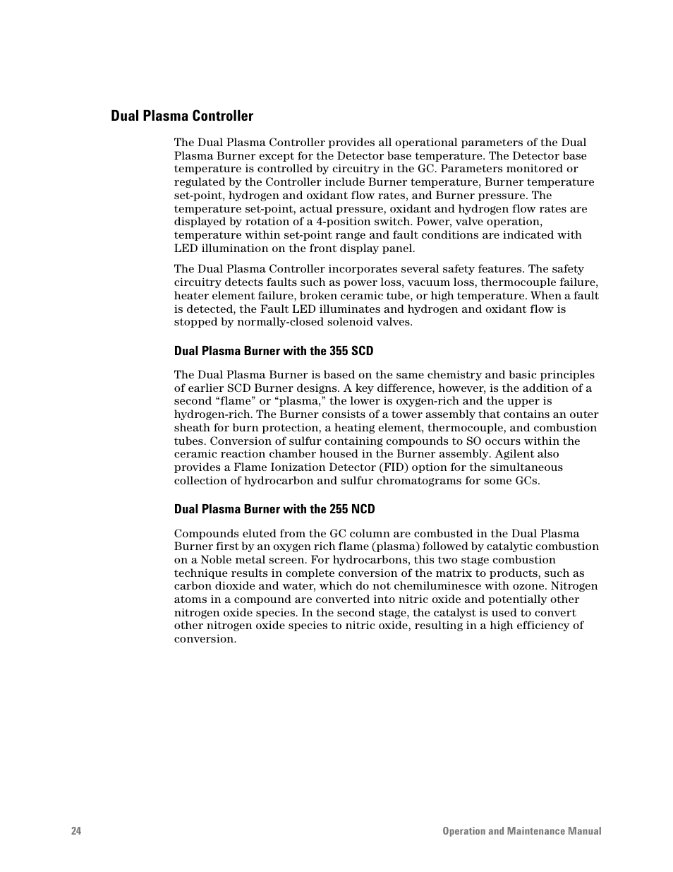 Dual plasma controller | Agilent Technologies G6600-90006 User Manual | Page 24 / 118