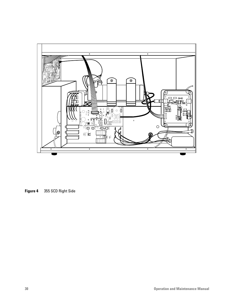 Figure 4. 355 scd right side, Figure 4 355 scd right side, 30 operation and maintenance manual | Front panel display | Agilent Technologies G6600-90006 User Manual | Page 30 / 118