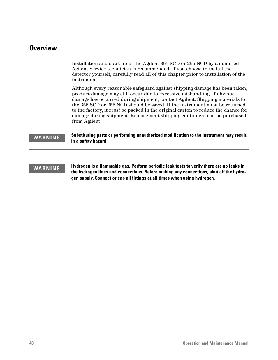 Overview | Agilent Technologies G6600-90006 User Manual | Page 40 / 118
