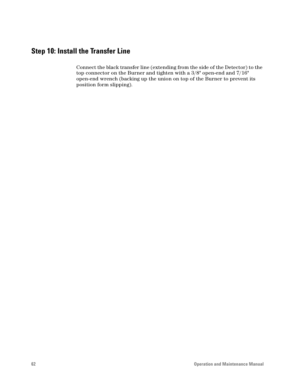 Step 10: install the transfer line | Agilent Technologies G6600-90006 User Manual | Page 62 / 118