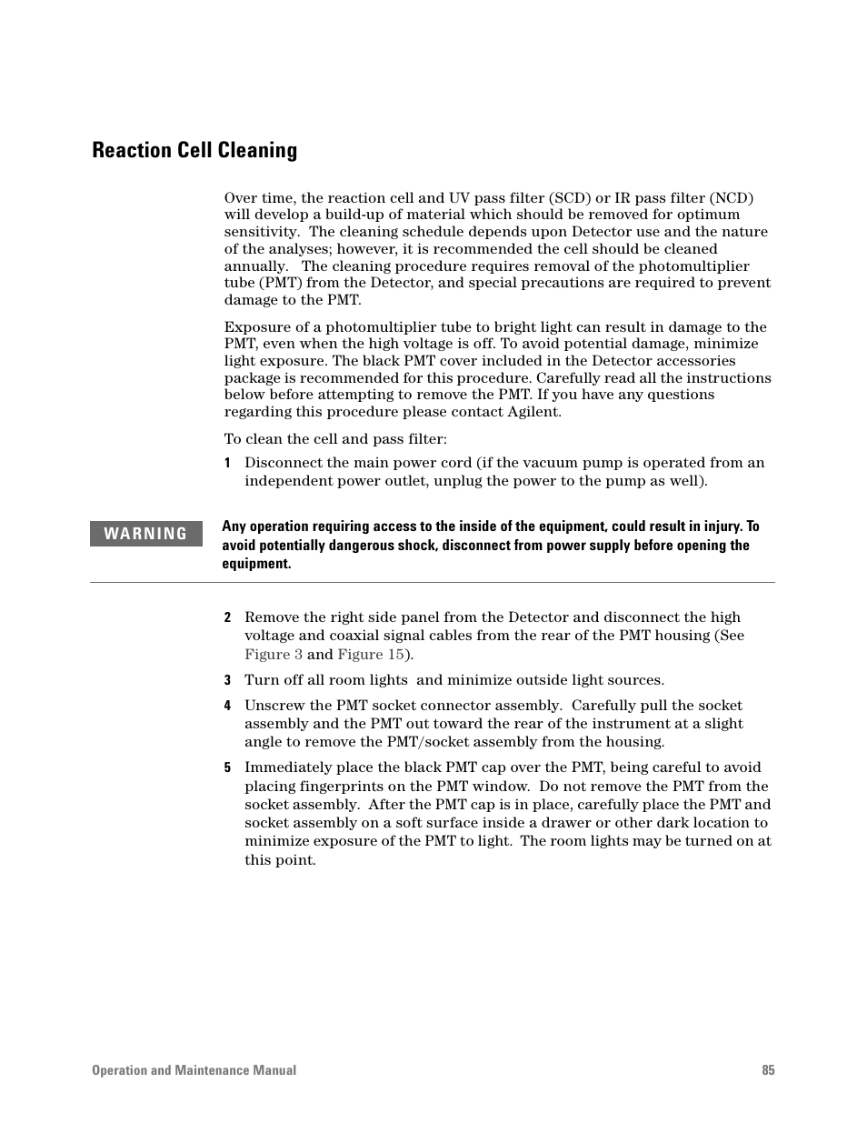 Reaction cell cleaning | Agilent Technologies G6600-90006 User Manual | Page 85 / 118
