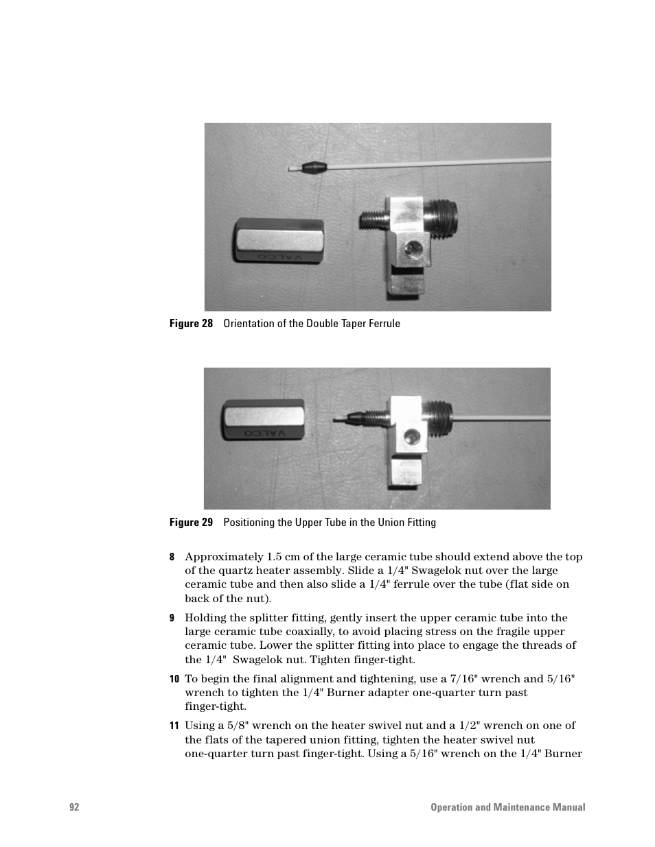 Figure 28. orientation of the double taper ferrule | Agilent Technologies G6600-90006 User Manual | Page 92 / 118