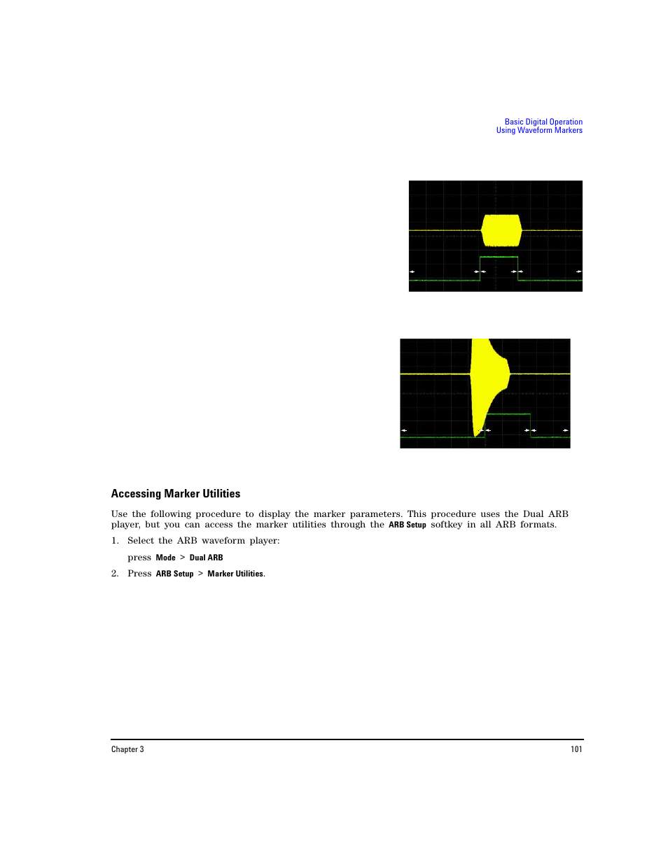 Accessing marker utilities | Agilent Technologies E8267D PSG User Manual | Page 115 / 318