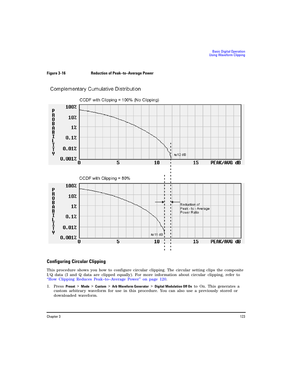 Configuring circular clipping | Agilent Technologies E8267D PSG User Manual | Page 137 / 318