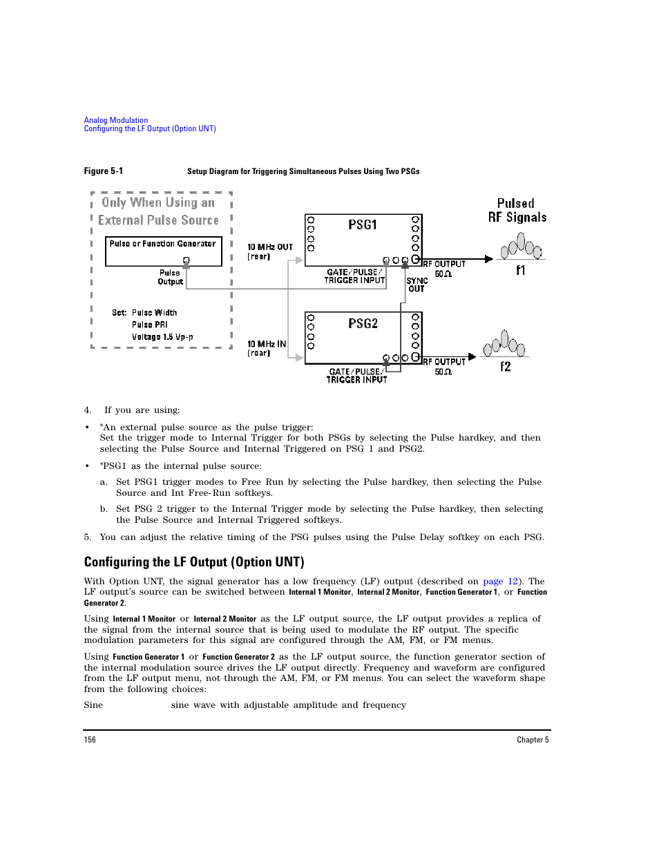 Configuring the lf output (option unt) | Agilent Technologies E8267D PSG User Manual | Page 170 / 318