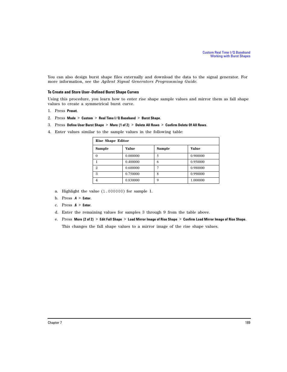 Agilent Technologies E8267D PSG User Manual | Page 203 / 318