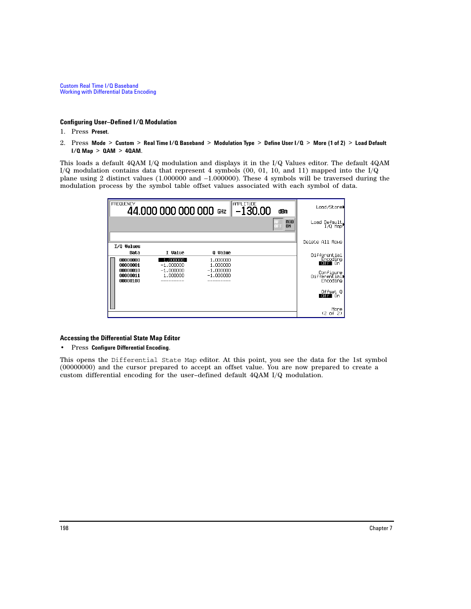 Configuring user–defined i/q modulation | Agilent Technologies E8267D PSG User Manual | Page 212 / 318