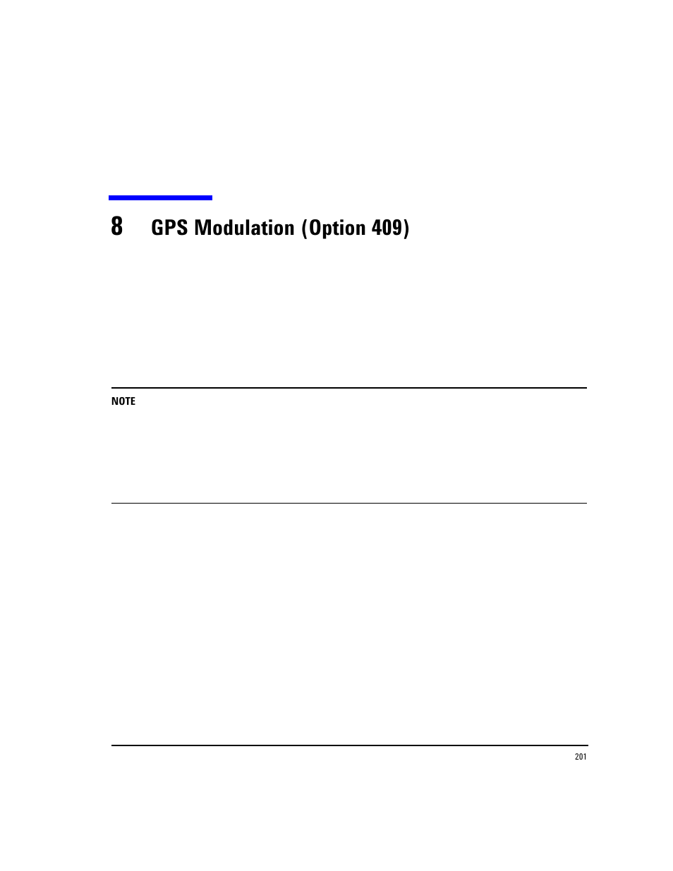 8 gps modulation (option 409), Gps modulation (option 409) | Agilent Technologies E8267D PSG User Manual | Page 215 / 318