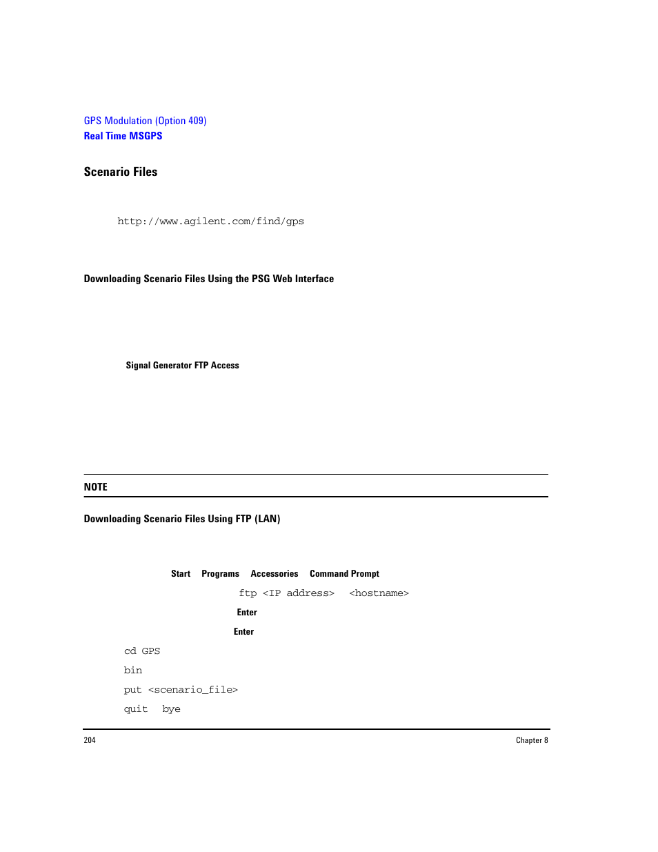 Scenario files | Agilent Technologies E8267D PSG User Manual | Page 218 / 318