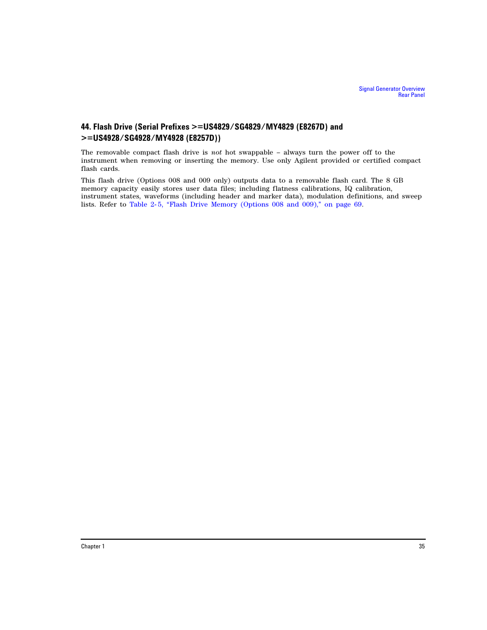 Agilent Technologies E8267D PSG User Manual | Page 49 / 318