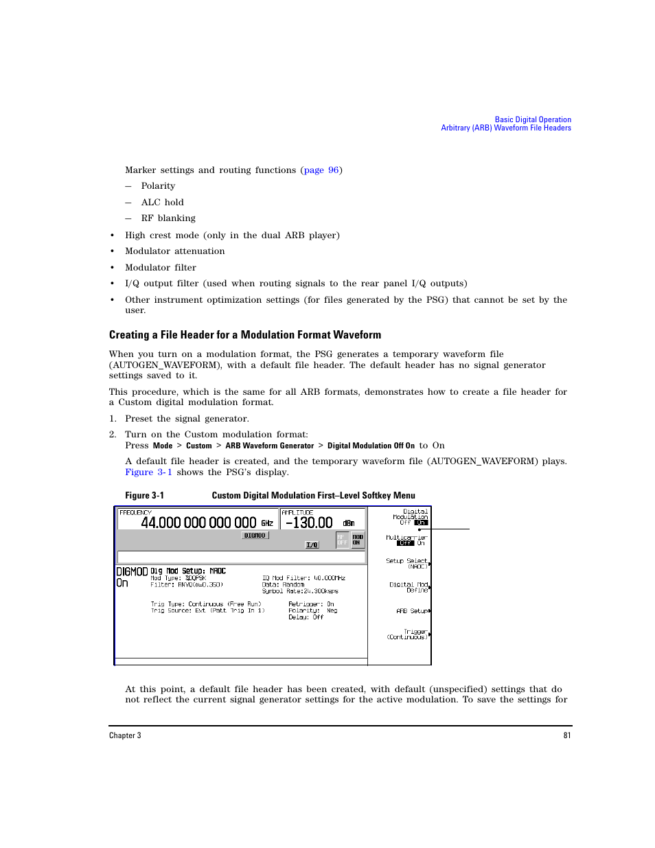 Agilent Technologies E8267D PSG User Manual | Page 95 / 318