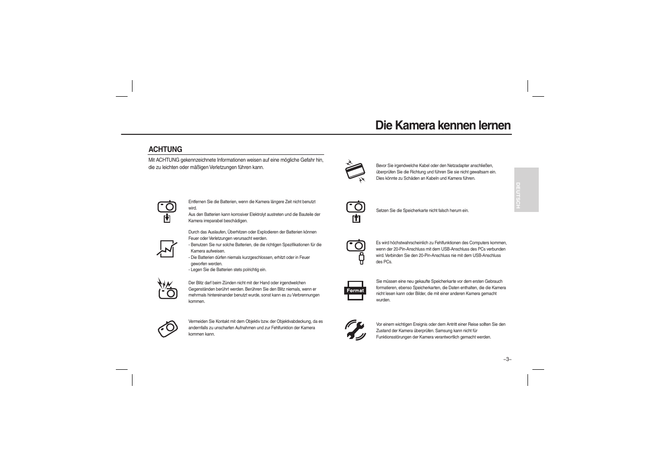 Die kamera kennen lernen | Samsung M100 User Manual | Page 20 / 98