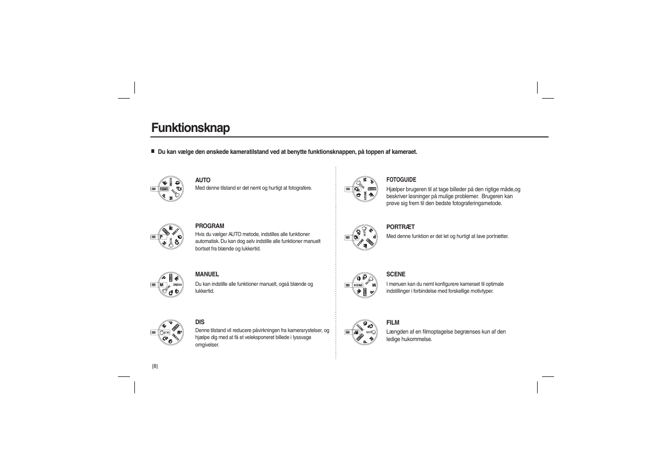 Funktionsknap | Samsung M100 User Manual | Page 73 / 98