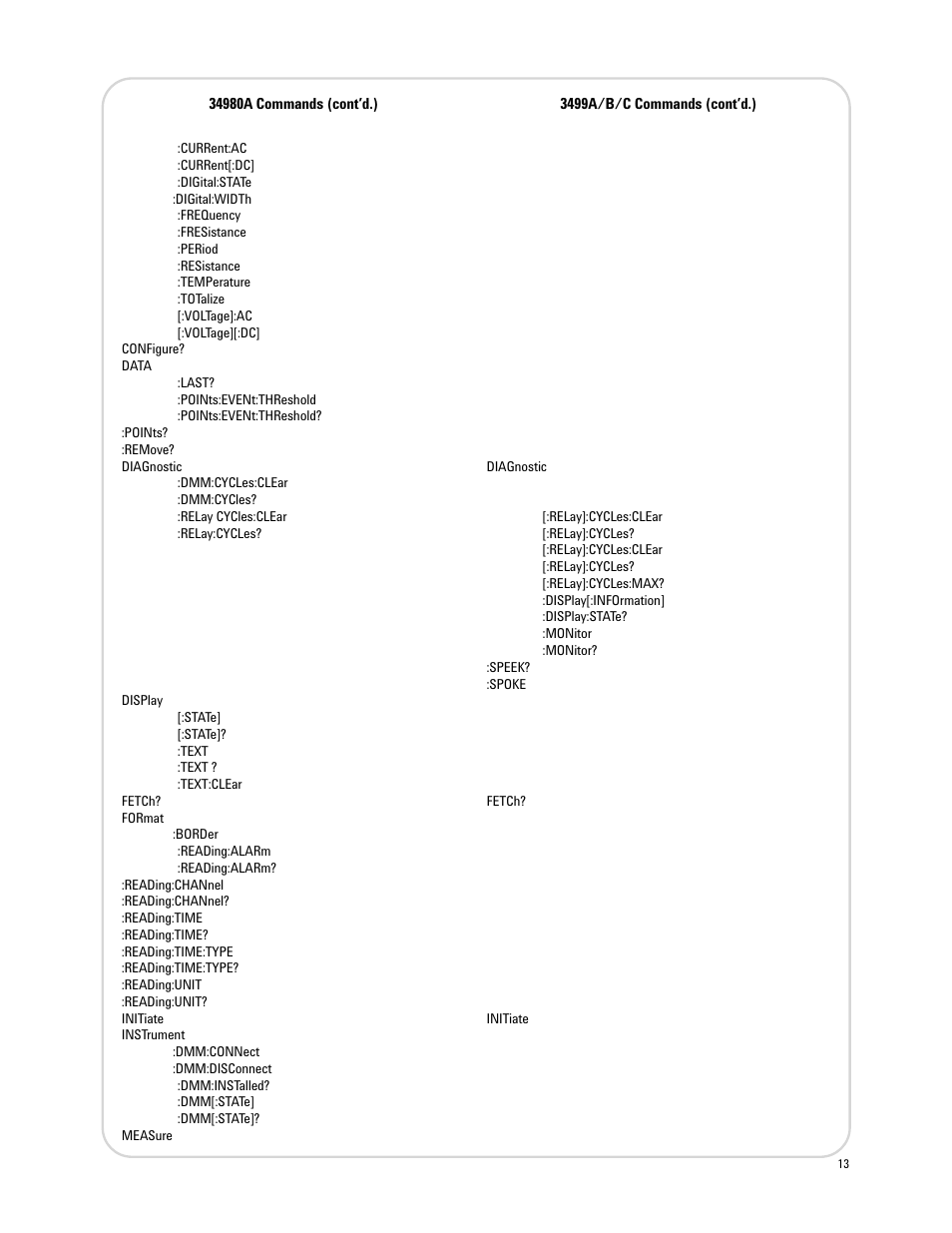 Agilent Technologies 3499A/B/C User Manual | Page 13 / 20