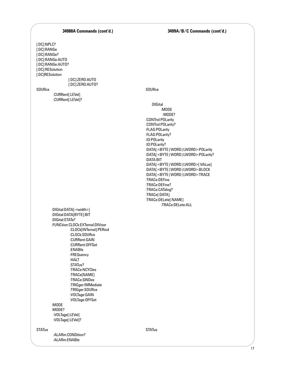 Agilent Technologies 3499A/B/C User Manual | Page 17 / 20