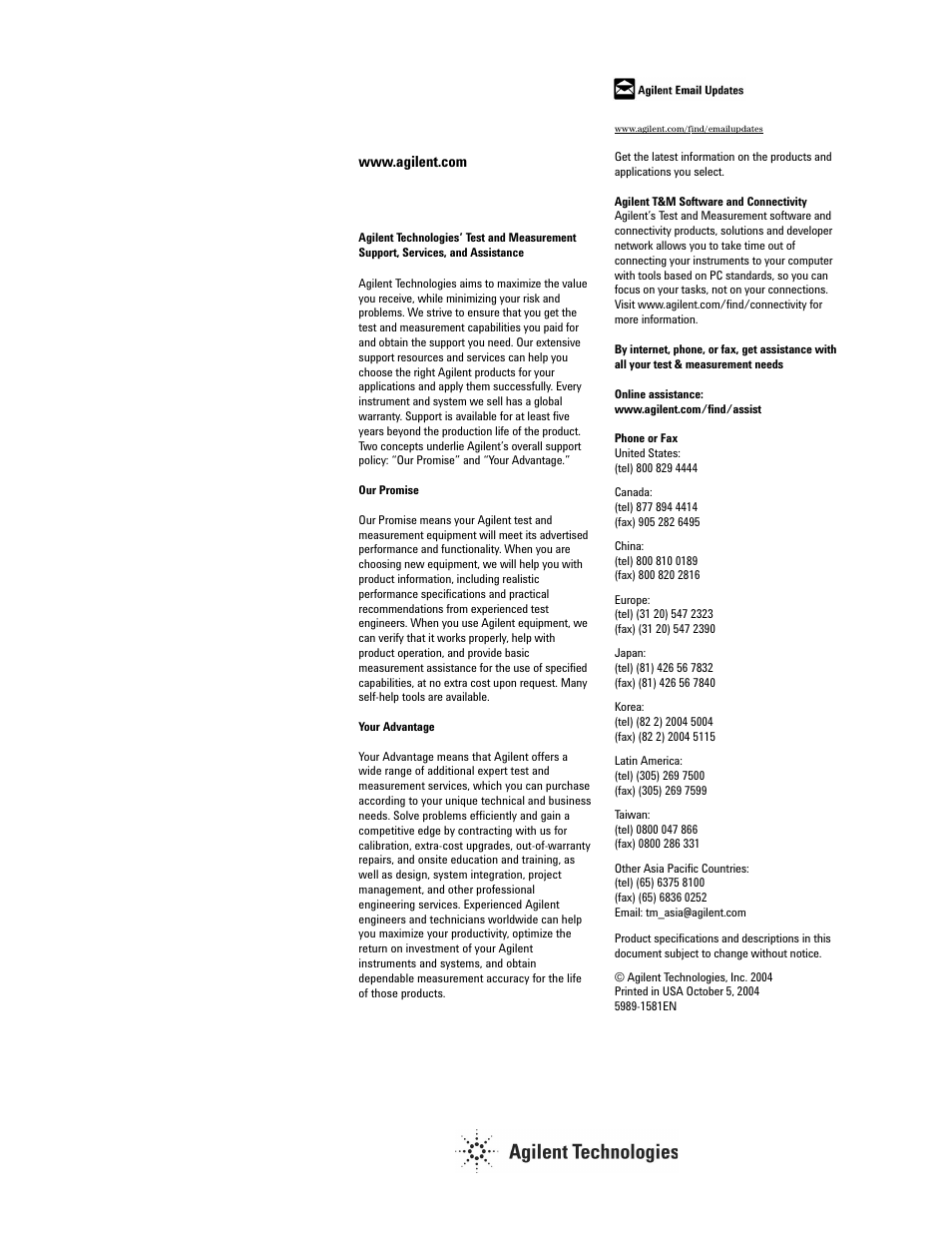 Agilent Technologies 3499A/B/C User Manual | Page 20 / 20