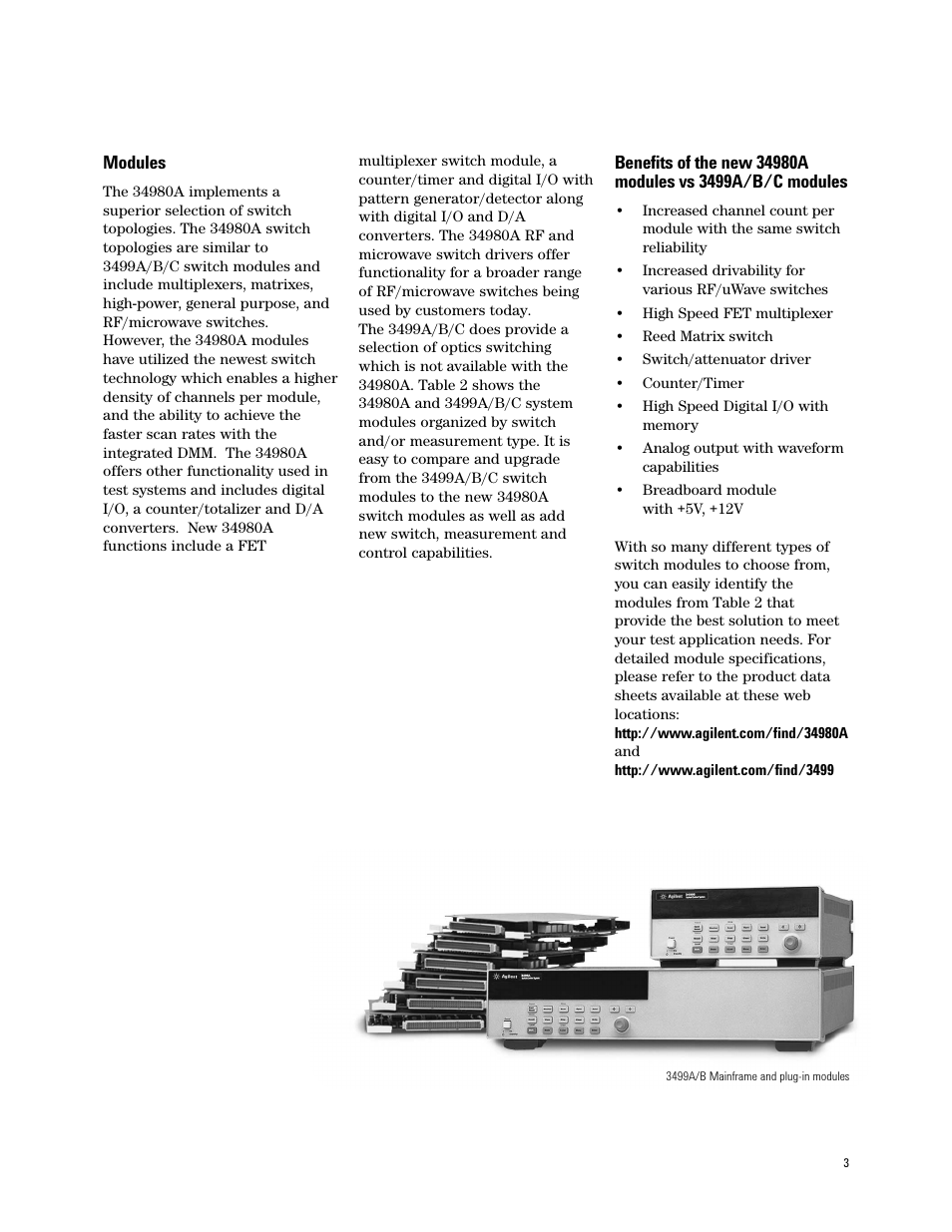 Agilent Technologies 3499A/B/C User Manual | Page 3 / 20