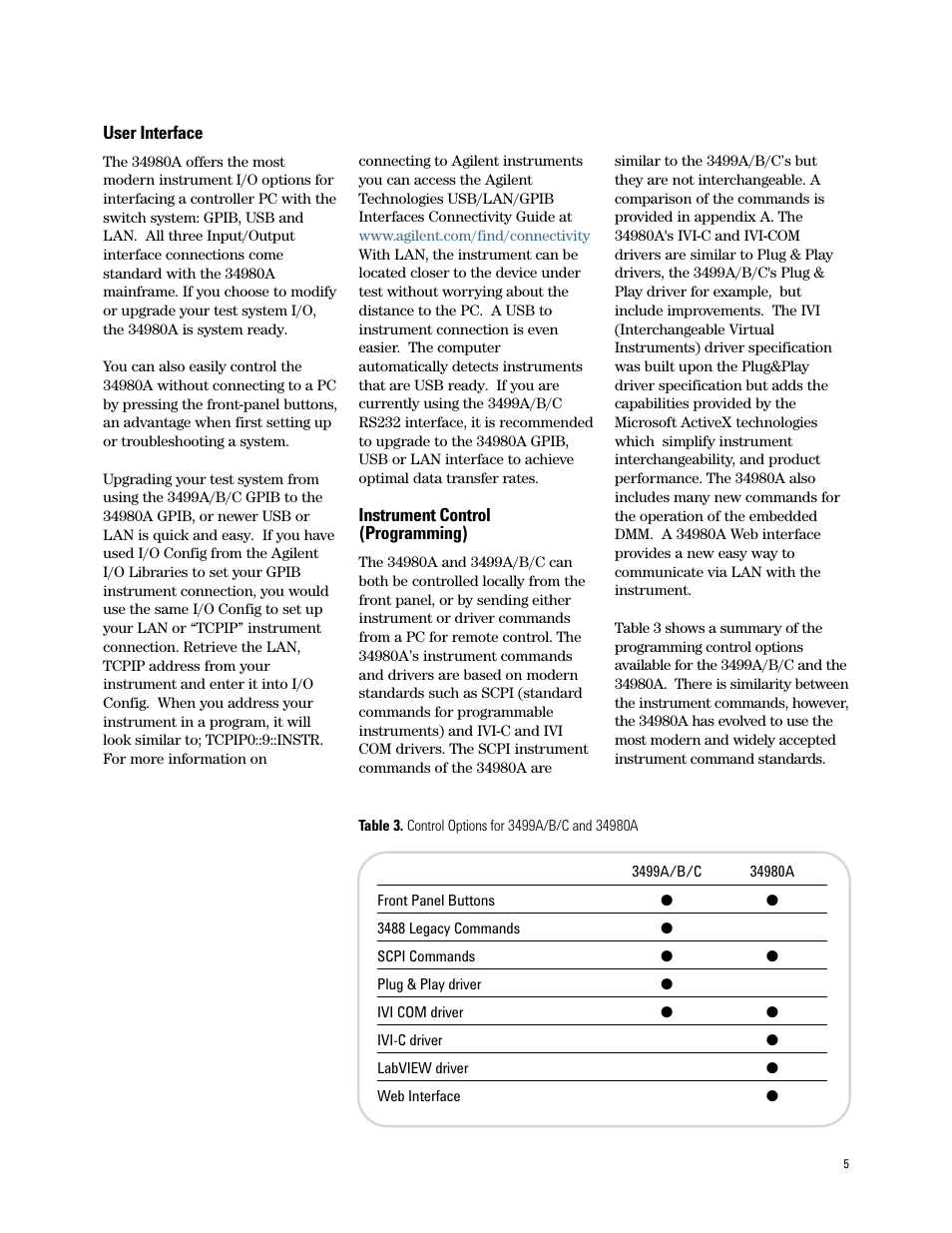 Agilent Technologies 3499A/B/C User Manual | Page 5 / 20