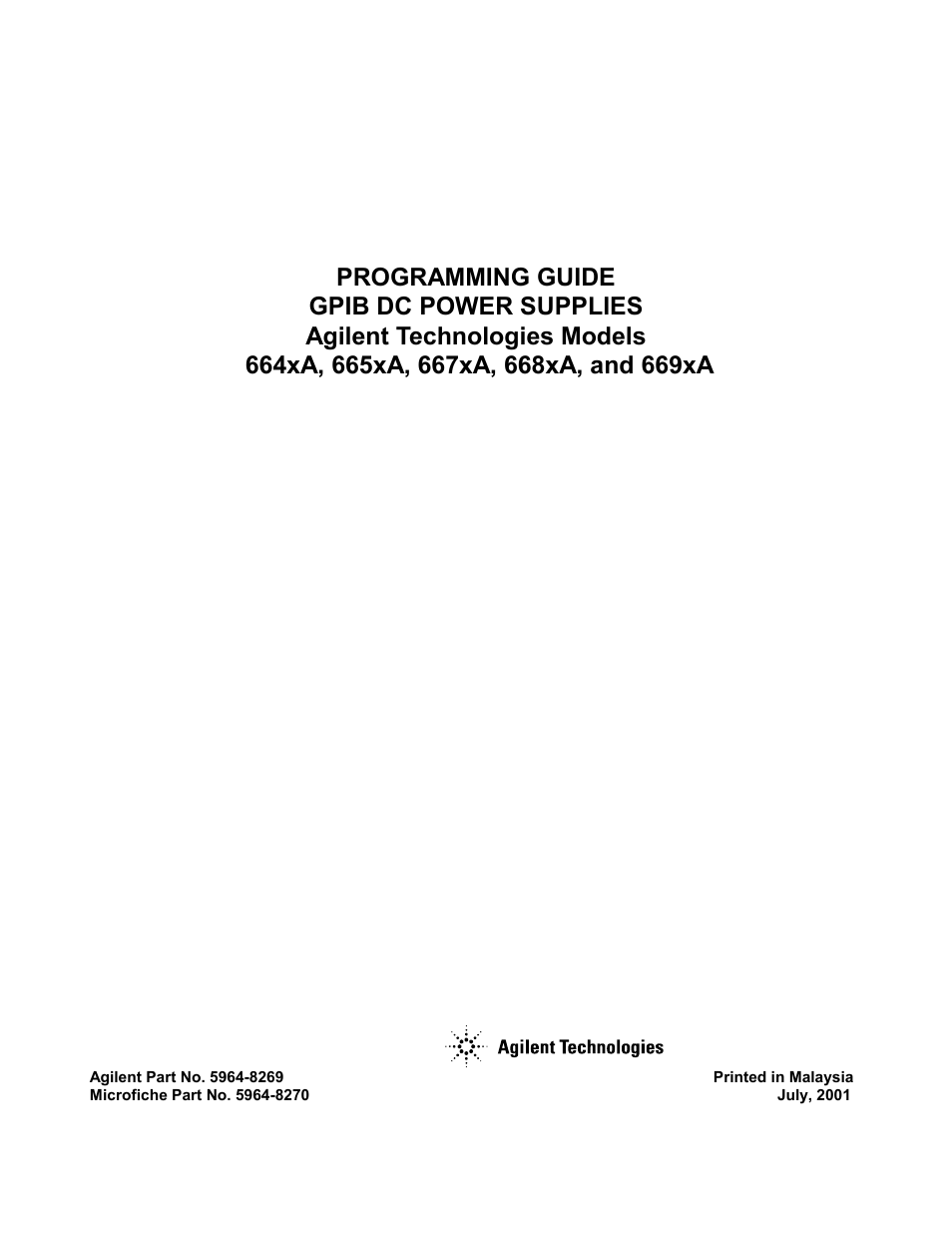 Agilent Technologies 664xA User Manual | 70 pages