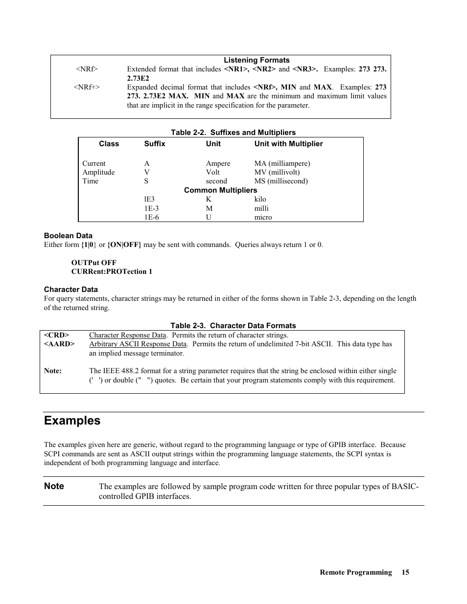 Examples | Agilent Technologies 664xA User Manual | Page 15 / 70
